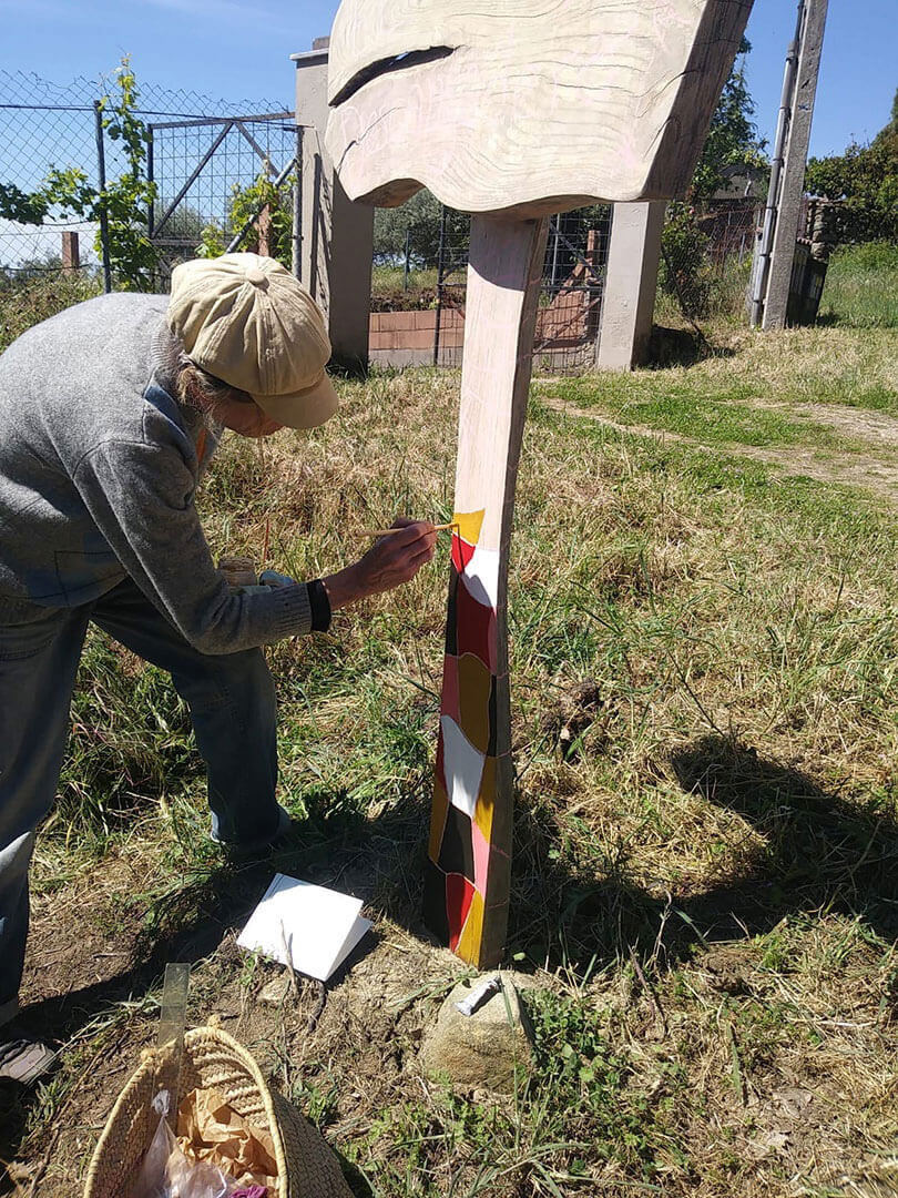 BLOG-cartel de El Descansadero - cara A pintando YOLPIQ -DN